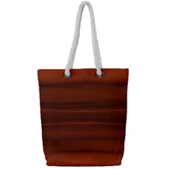Cinnamon And Rust Ombre Full Print Rope Handle Tote (small) by SpinnyChairDesigns