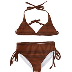 Cinnamon And Rust Ombre Kids  Classic Bikini Set by SpinnyChairDesigns