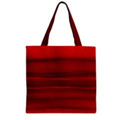 Scarlet Red Ombre Zipper Grocery Tote Bag by SpinnyChairDesigns