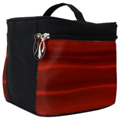 Scarlet Red Ombre Make Up Travel Bag (big) by SpinnyChairDesigns