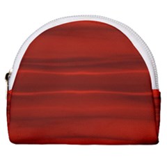 Scarlet Red Ombre Horseshoe Style Canvas Pouch by SpinnyChairDesigns