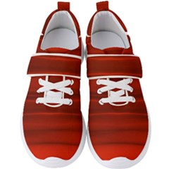 Scarlet Red Ombre Men s Velcro Strap Shoes by SpinnyChairDesigns