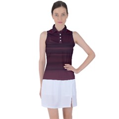Burgundy Wine Ombre Women s Sleeveless Polo Tee by SpinnyChairDesigns