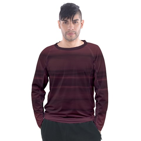 Burgundy Wine Ombre Men s Long Sleeve Raglan Tee by SpinnyChairDesigns