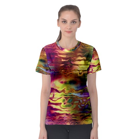 Electric Tie Dye Colors Women s Sport Mesh Tee by SpinnyChairDesigns