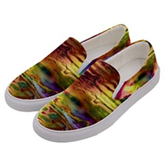 Electric Tie Dye Colors Men s Canvas Slip Ons by SpinnyChairDesigns