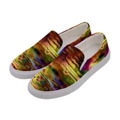 Electric Tie Dye Colors Women s Canvas Slip Ons by SpinnyChairDesigns