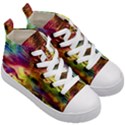 Electric Tie Dye Colors Kids  Mid-Top Canvas Sneakers View3