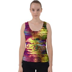 Electric Tie Dye Colors Velvet Tank Top by SpinnyChairDesigns