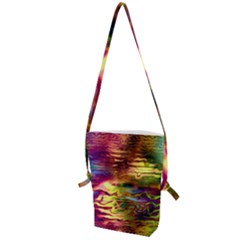 Electric Tie Dye Colors Folding Shoulder Bag by SpinnyChairDesigns