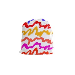 Multicolored Scribble Abstract Pattern Drawstring Pouch (small) by dflcprintsclothing