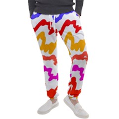 Multicolored Scribble Abstract Pattern Men s Jogger Sweatpants by dflcprintsclothing