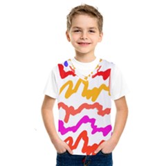 Multicolored Scribble Abstract Pattern Kids  Sportswear by dflcprintsclothing