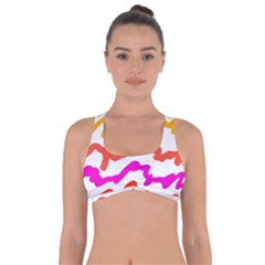 Multicolored Scribble Abstract Pattern Got No Strings Sports Bra by dflcprintsclothing