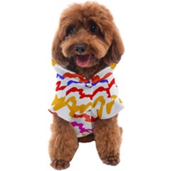 Multicolored Scribble Abstract Pattern Dog Coat