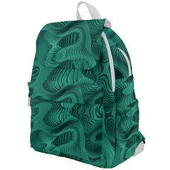 Biscay Green Swirls Top Flap Backpack by SpinnyChairDesigns