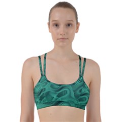 Biscay Green Swirls Line Them Up Sports Bra by SpinnyChairDesigns