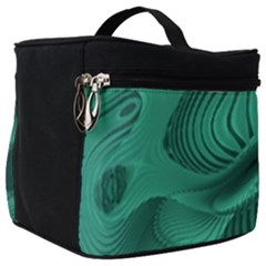 Biscay Green Swirls Make Up Travel Bag (big) by SpinnyChairDesigns