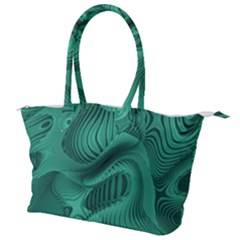 Biscay Green Swirls Canvas Shoulder Bag by SpinnyChairDesigns