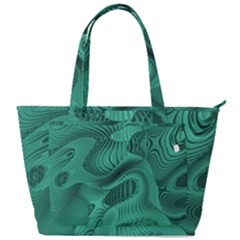 Biscay Green Swirls Back Pocket Shoulder Bag  by SpinnyChairDesigns