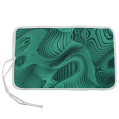 Biscay Green Swirls Pen Storage Case (l) by SpinnyChairDesigns