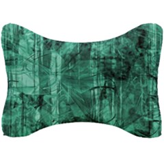 Biscay Green Black Textured Seat Head Rest Cushion