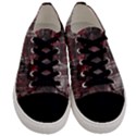 Red Black Abstract Texture Men s Low Top Canvas Sneakers View1