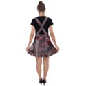 Red Black Abstract Texture Velvet Suspender Skater Skirt View2