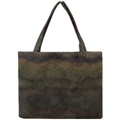 Army Green Grunge Texture Mini Tote Bag by SpinnyChairDesigns