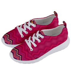 Boho Aztec Stripes Rose Pink Women s Lightweight Sports Shoes by SpinnyChairDesigns