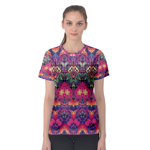 Boho Colorful Pattern Women s Sport Mesh Tee by SpinnyChairDesigns