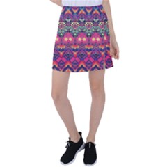 Boho Colorful Pattern Tennis Skirt by SpinnyChairDesigns
