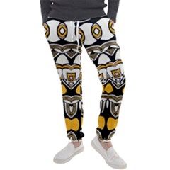 Boho Black White Yellow Men s Jogger Sweatpants by SpinnyChairDesigns