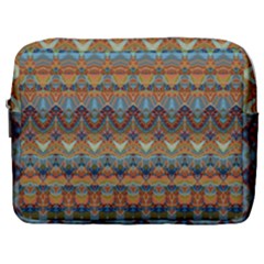 Boho Earth Colors Pattern Make Up Pouch (large) by SpinnyChairDesigns