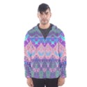 Boho Patchwork Violet Pink Green Men s Hooded Windbreaker View1