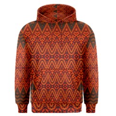 Boho Rust Orange Brown Pattern Men s Core Hoodie by SpinnyChairDesigns