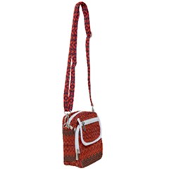 Boho Rust Orange Brown Pattern Shoulder Strap Belt Bag