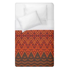 Boho Rust Orange Brown Pattern Duvet Cover (single Size) by SpinnyChairDesigns