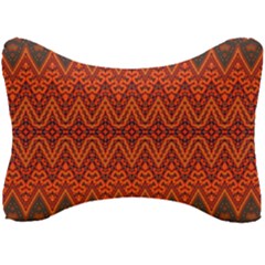 Boho Rust Orange Brown Pattern Seat Head Rest Cushion