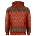 Boho Rust Orange Brown Pattern Men s Overhead Hoodie View1