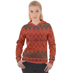 Boho Rust Orange Brown Pattern Women s Overhead Hoodie