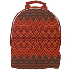 Boho Rust Orange Brown Pattern Mini Full Print Backpack