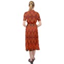 Boho Rust Orange Brown Pattern Keyhole Neckline Chiffon Dress View2