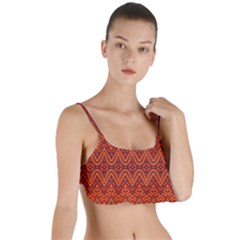 Boho Rust Orange Brown Pattern Layered Top Bikini Top 