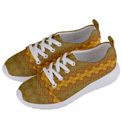 Boho Old Gold Pattern Women s Lightweight Sports Shoes by SpinnyChairDesigns