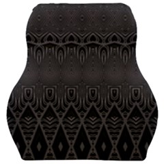 Boho Black Diamonds Car Seat Velour Cushion  by SpinnyChairDesigns