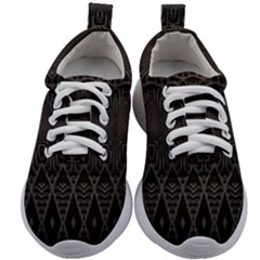 Boho Black Diamonds Kids Athletic Shoes by SpinnyChairDesigns