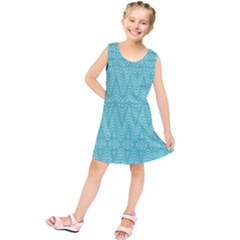 Boho Teal Pattern Kids  Tunic Dress
