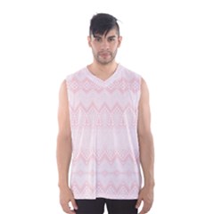 Boho Pastel Pink Pattern Men s Basketball Tank Top by SpinnyChairDesigns