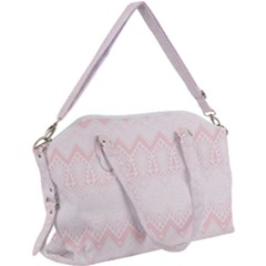 Boho Pastel Pink Pattern Canvas Crossbody Bag by SpinnyChairDesigns